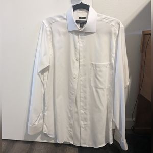 Men's White Dress shirt 15 32/33 Pronto Uomo